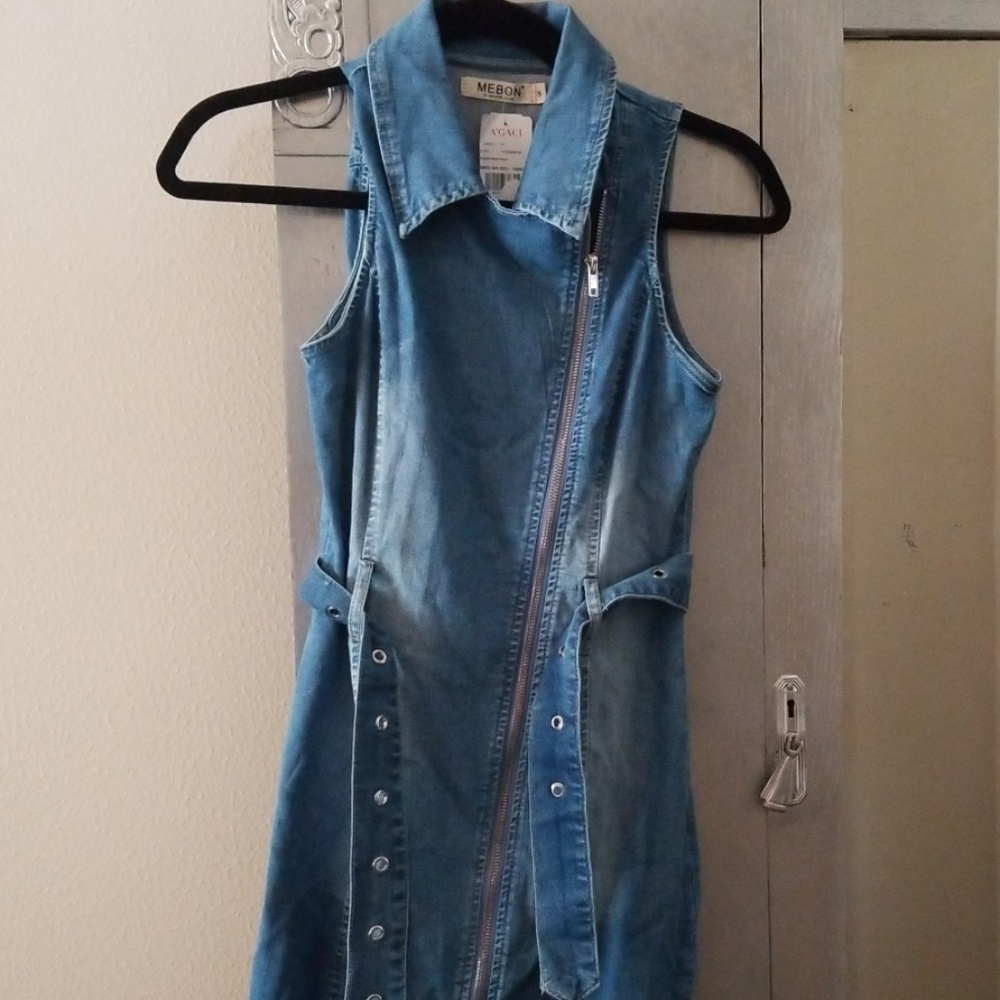 Denim moto jacket